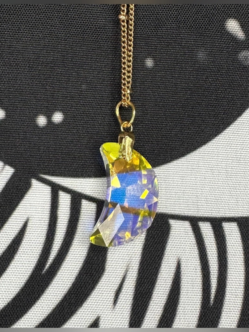 Swarovski Crystal Pendant Necklace - Moon
